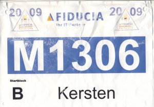 Meine erste Marathon Startnummer